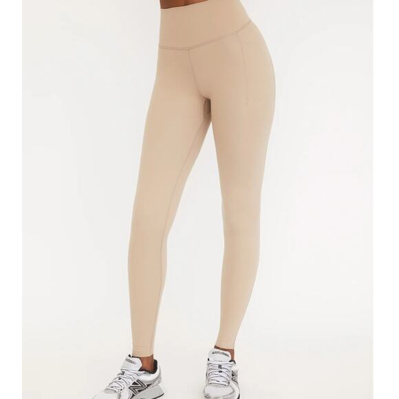 Joja Pocket Spin‎ Workout Leggings Sand Beige 26" Inseam Yog Pants Size Small - Picture 2 of 12